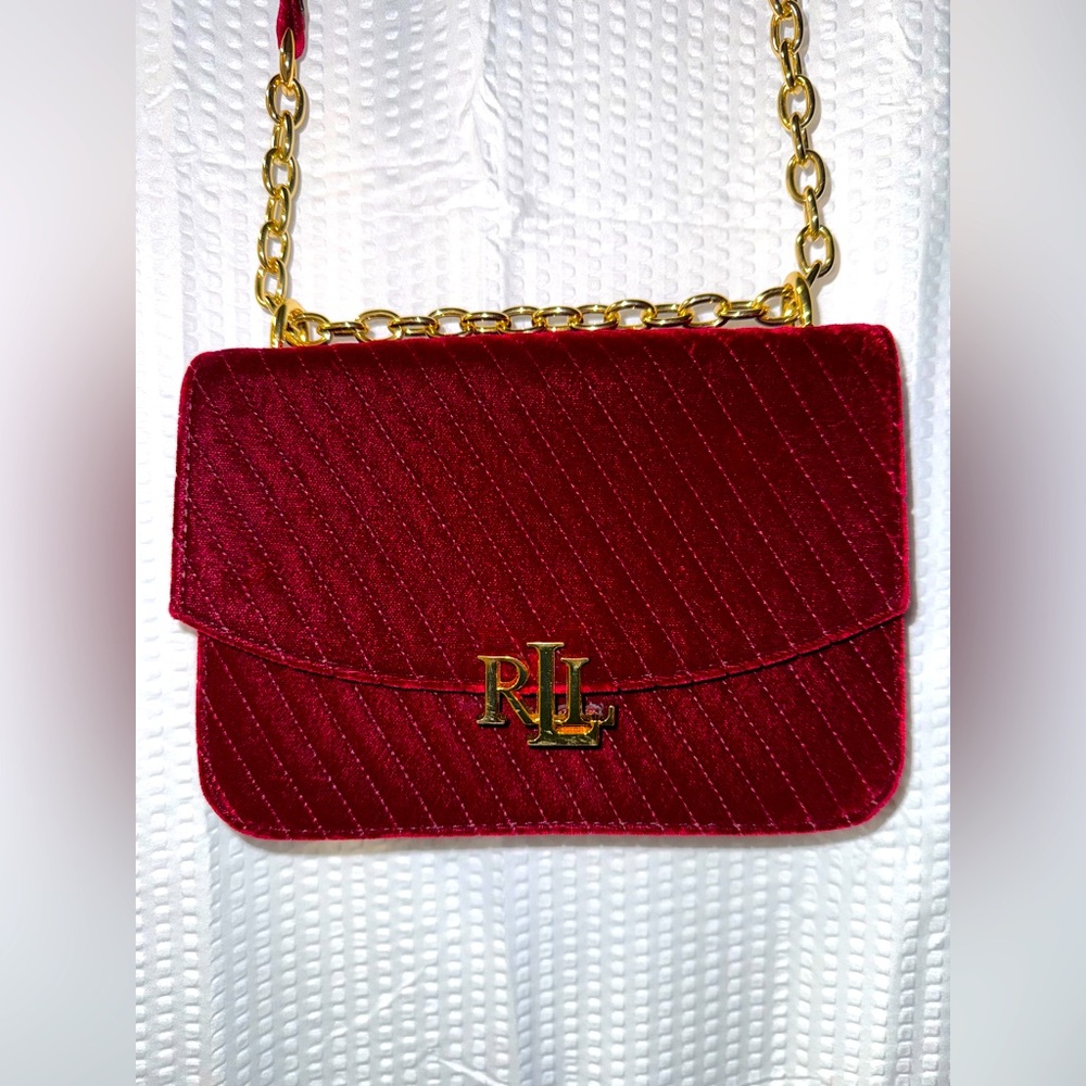 Lauren Ralph Lauren Velvet Madison Suede Crossbody Bag